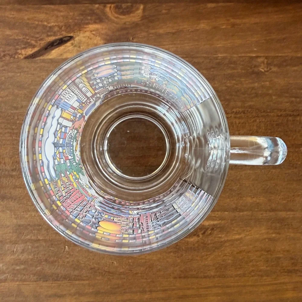 Vintage 1998 Luminarc Cincinnati Skyline Glass Beer Mug Souvenir Ohio